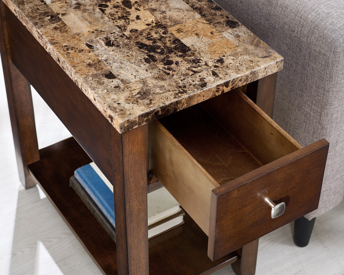 Expresso Chair Side End Table