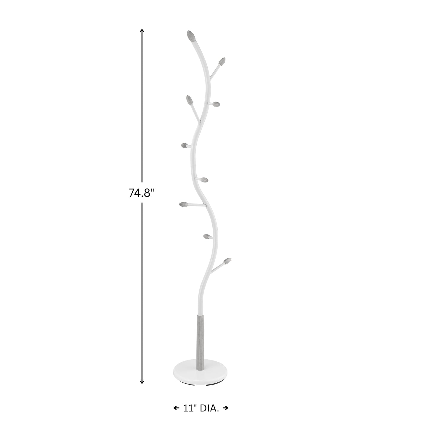Roundhill Furniture Arles Metal Standing Coat Rack