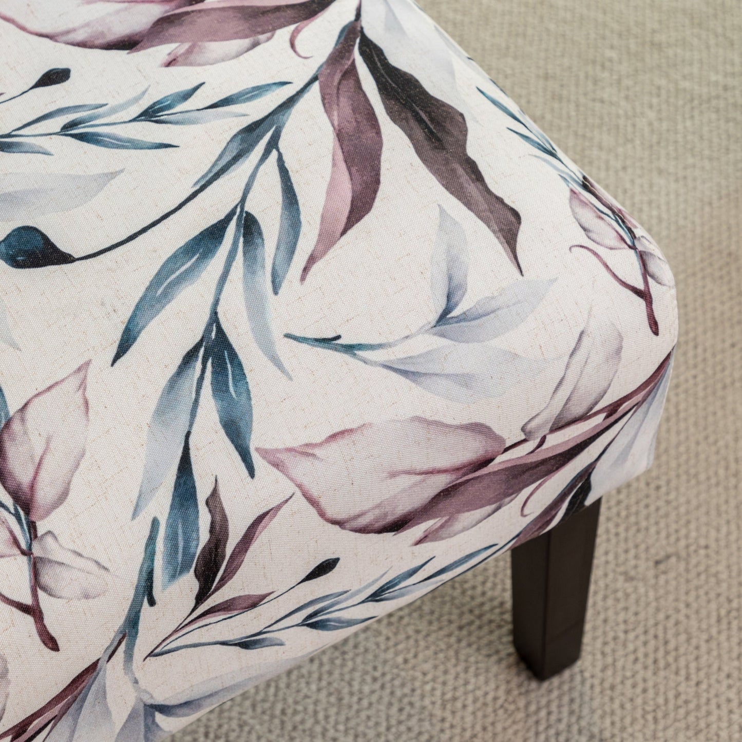 Roundhill Furniture Capa Fabric Armless Contemporary Accent Chair, Purple Floral
