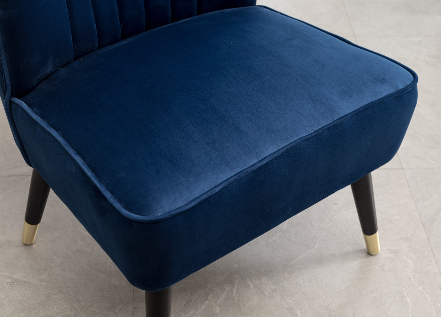 Roundhill Furniture Elon Contemporary Velvet Upholstered Accent Chair, Blue