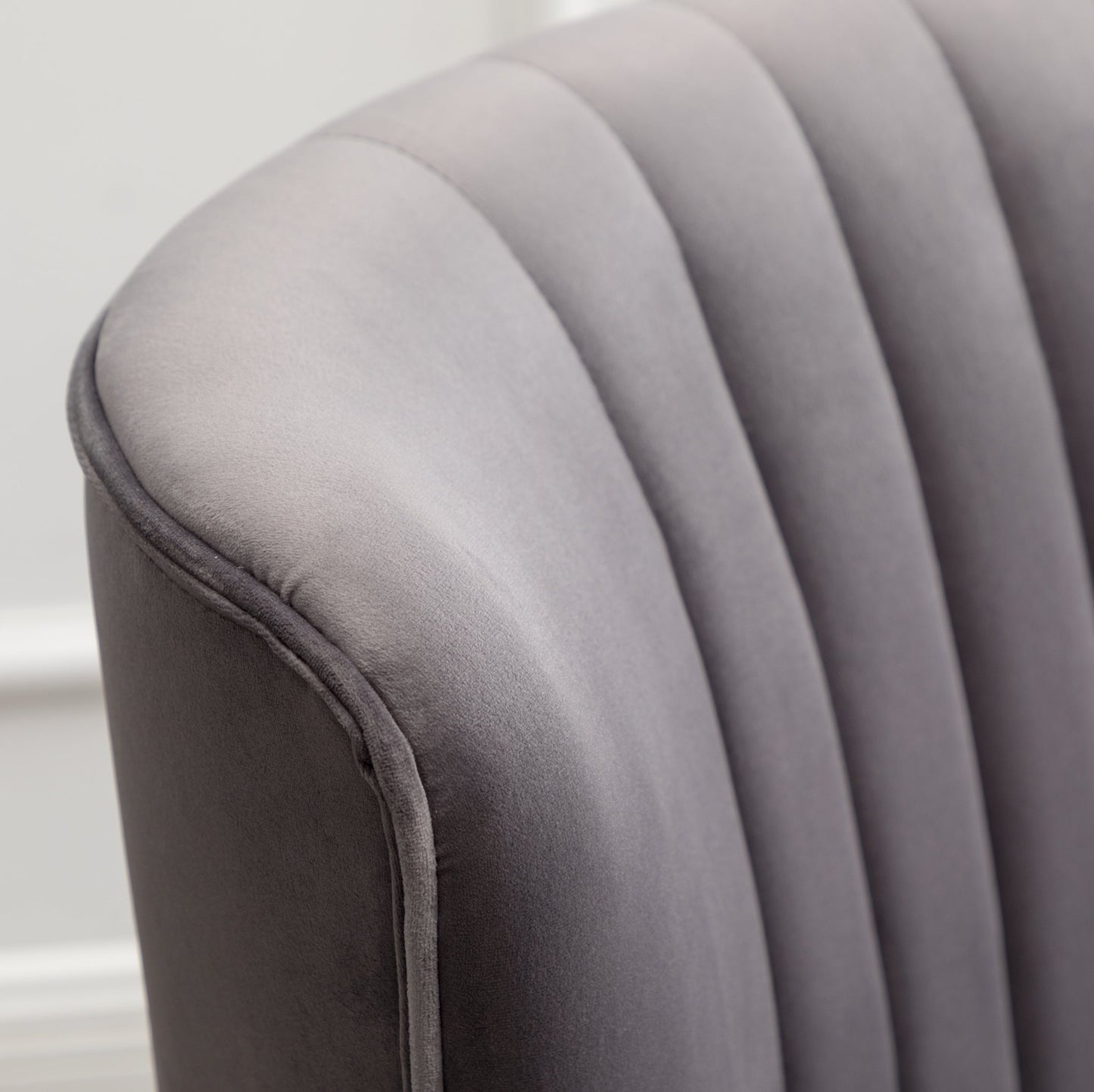 Roundhill Furniture Elon Contemporary Velvet Upholstered Accent Chair, Gray