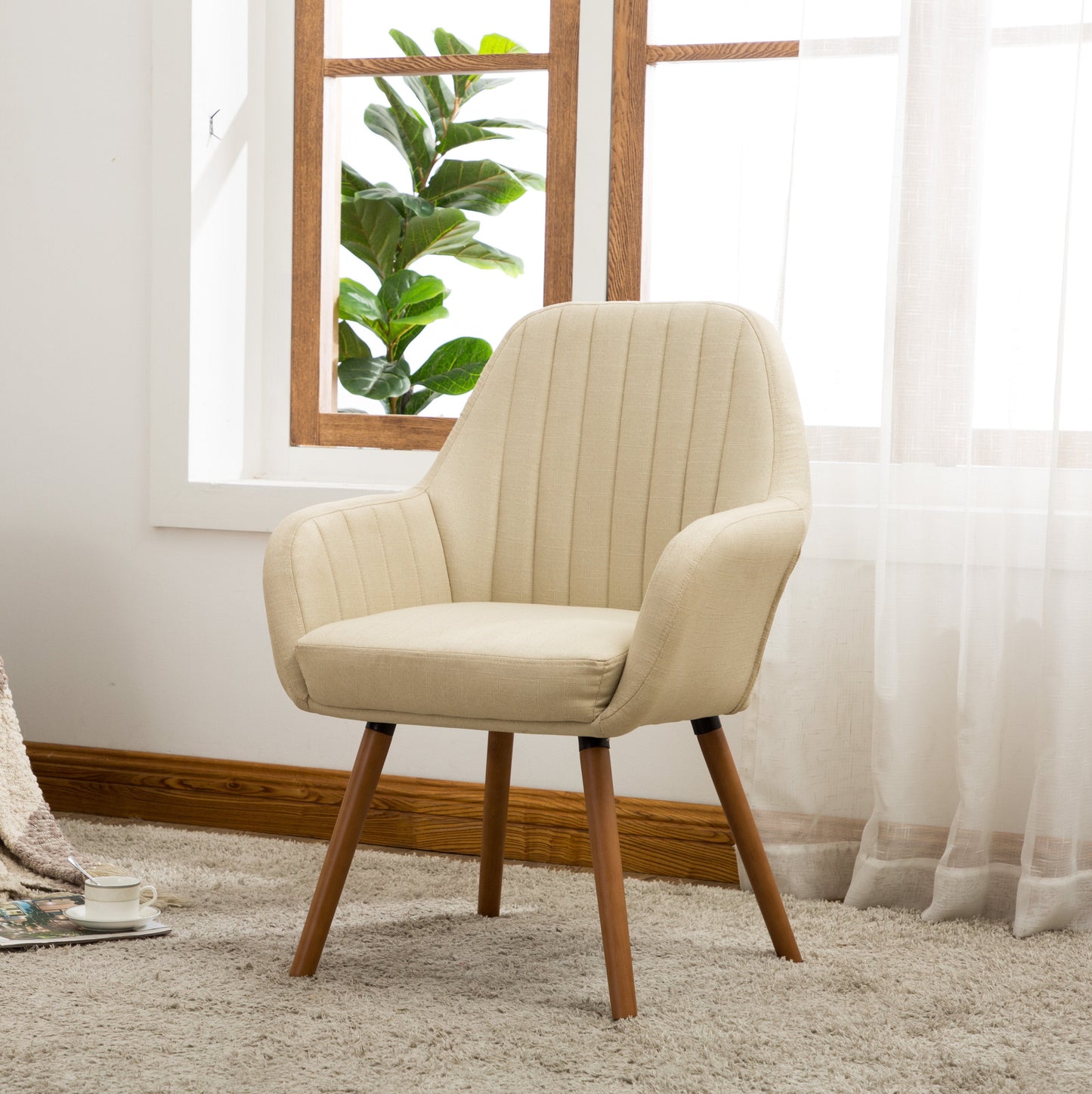 Roundhill Furniture Tuchico Contemporary Fabric Accent Chair