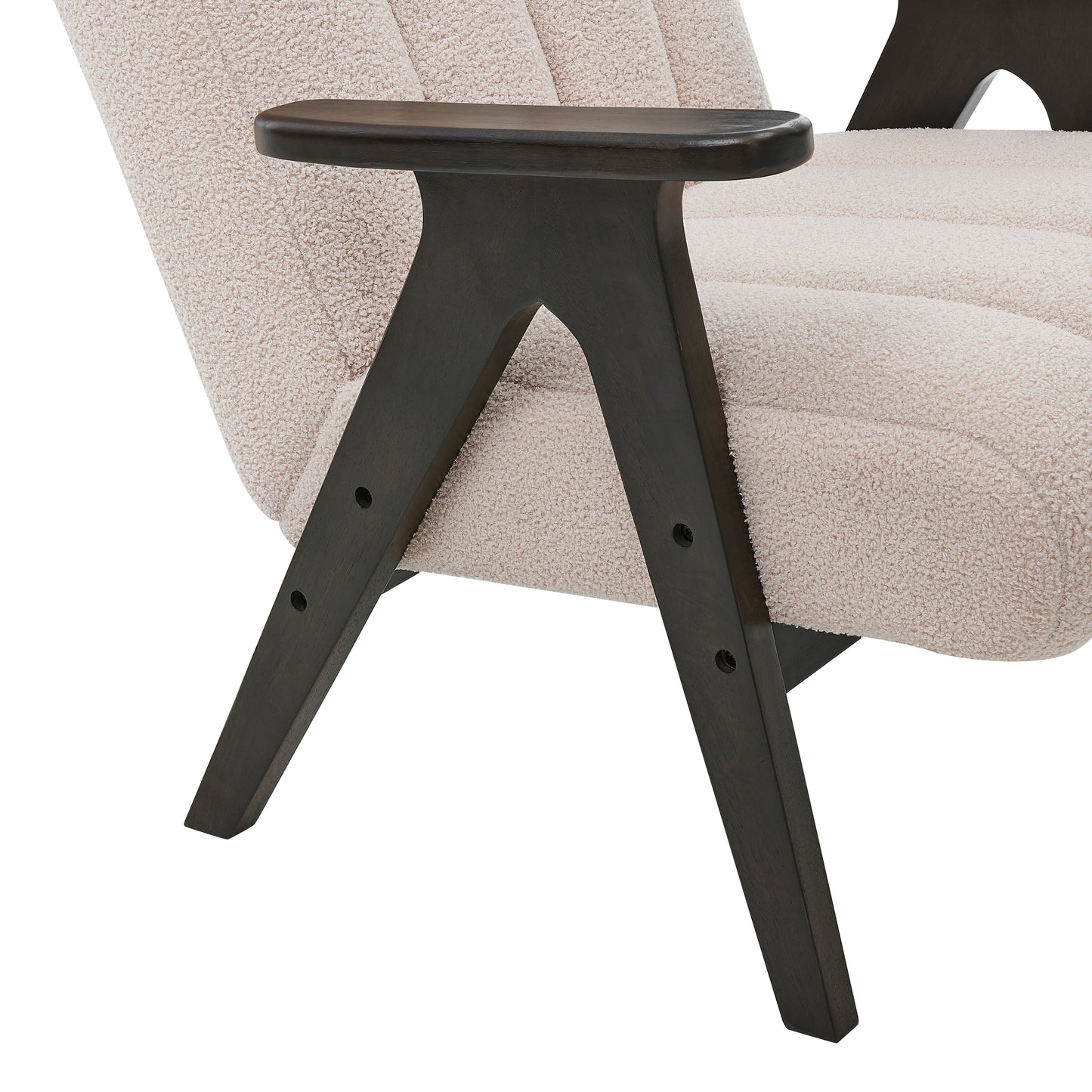 Roundhill Furniture Rella Modern Accent Chair with Espresso Wood Frame