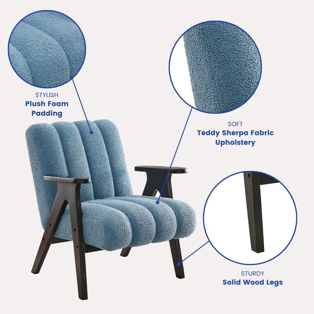 Roundhill Furniture Rella Modern Accent Chair with Espresso Wood Frame