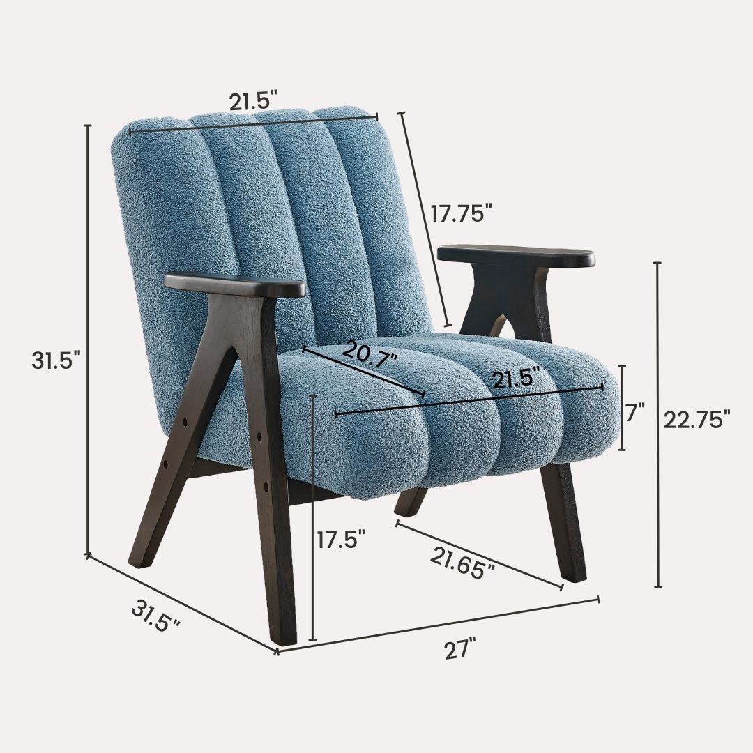Roundhill Furniture Rella Modern Accent Chair with Espresso Wood Frame