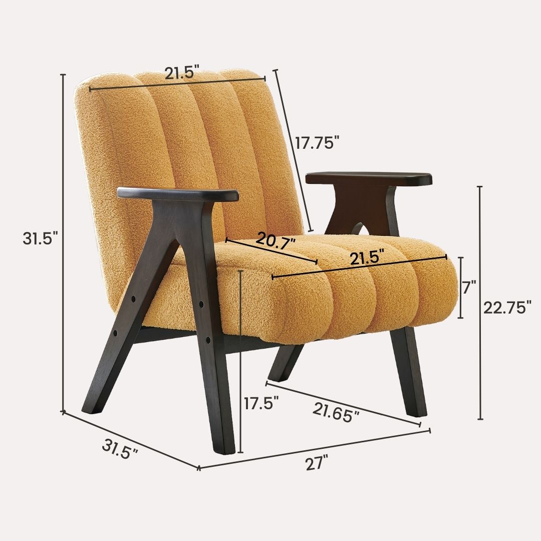 Roundhill Furniture Rella Modern Accent Chair with Espresso Wood Frame