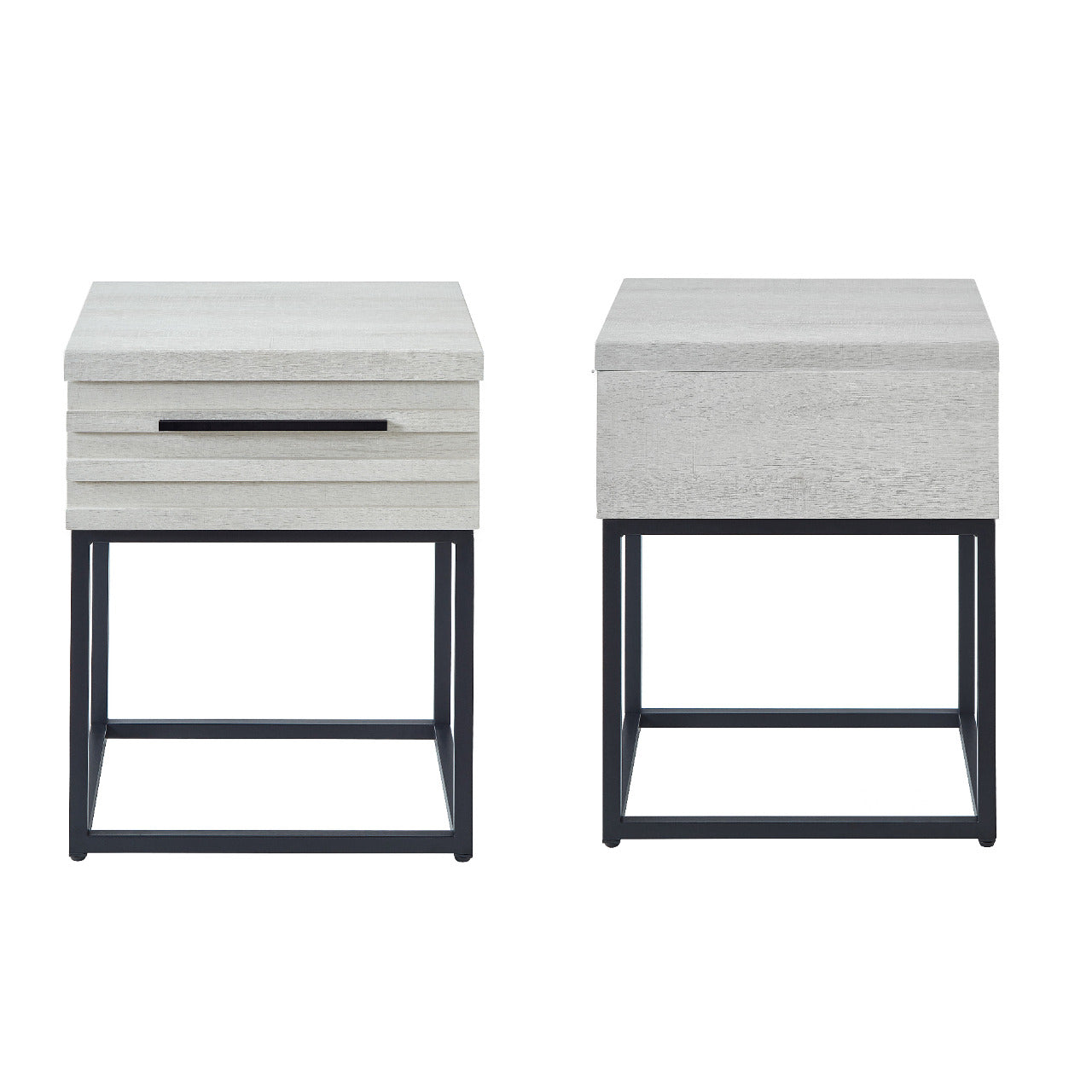 Roundhill Furniture Findlay 3-Piece Bedroom Set, Plush 3D Upholstered Bed with Two Nightstands