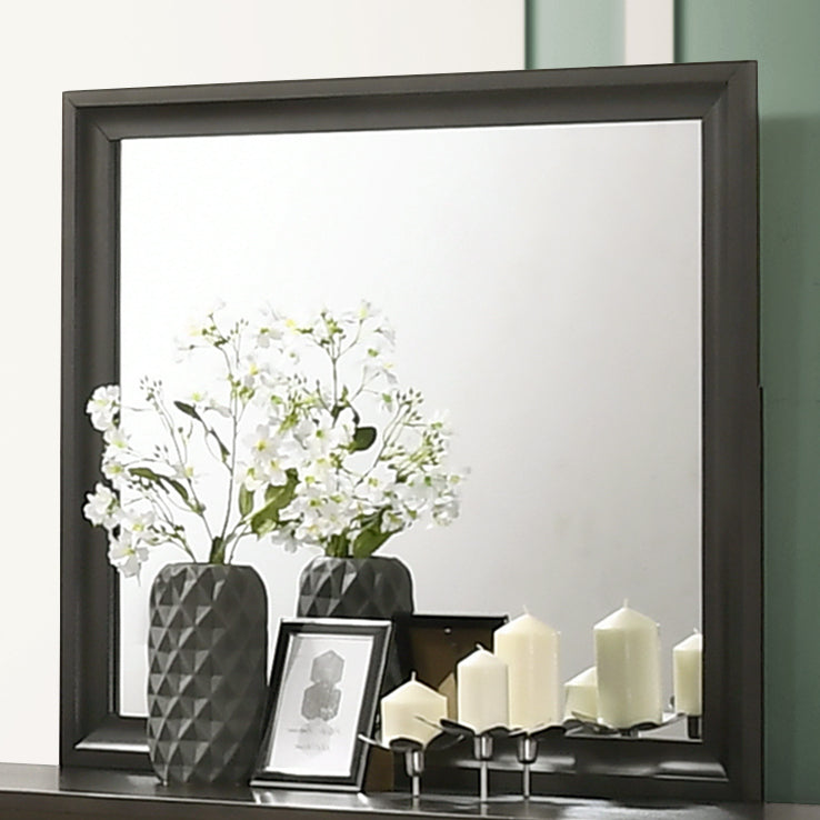 Asger Antique Gray Finish Wood Bedroom Collection