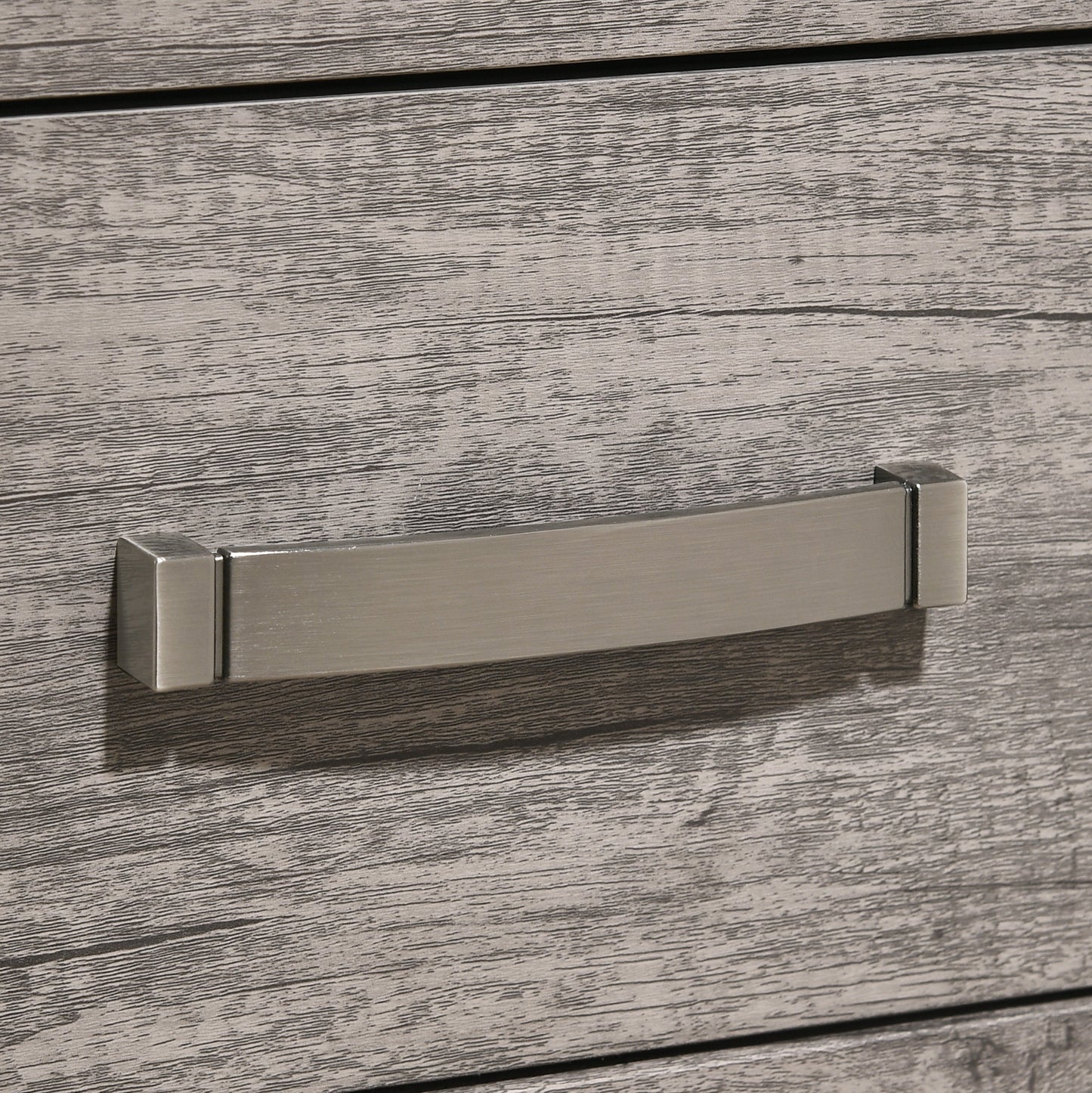 Floren Contemporary Weathered Gray Wood 6-Drawer Dresser with Mirror