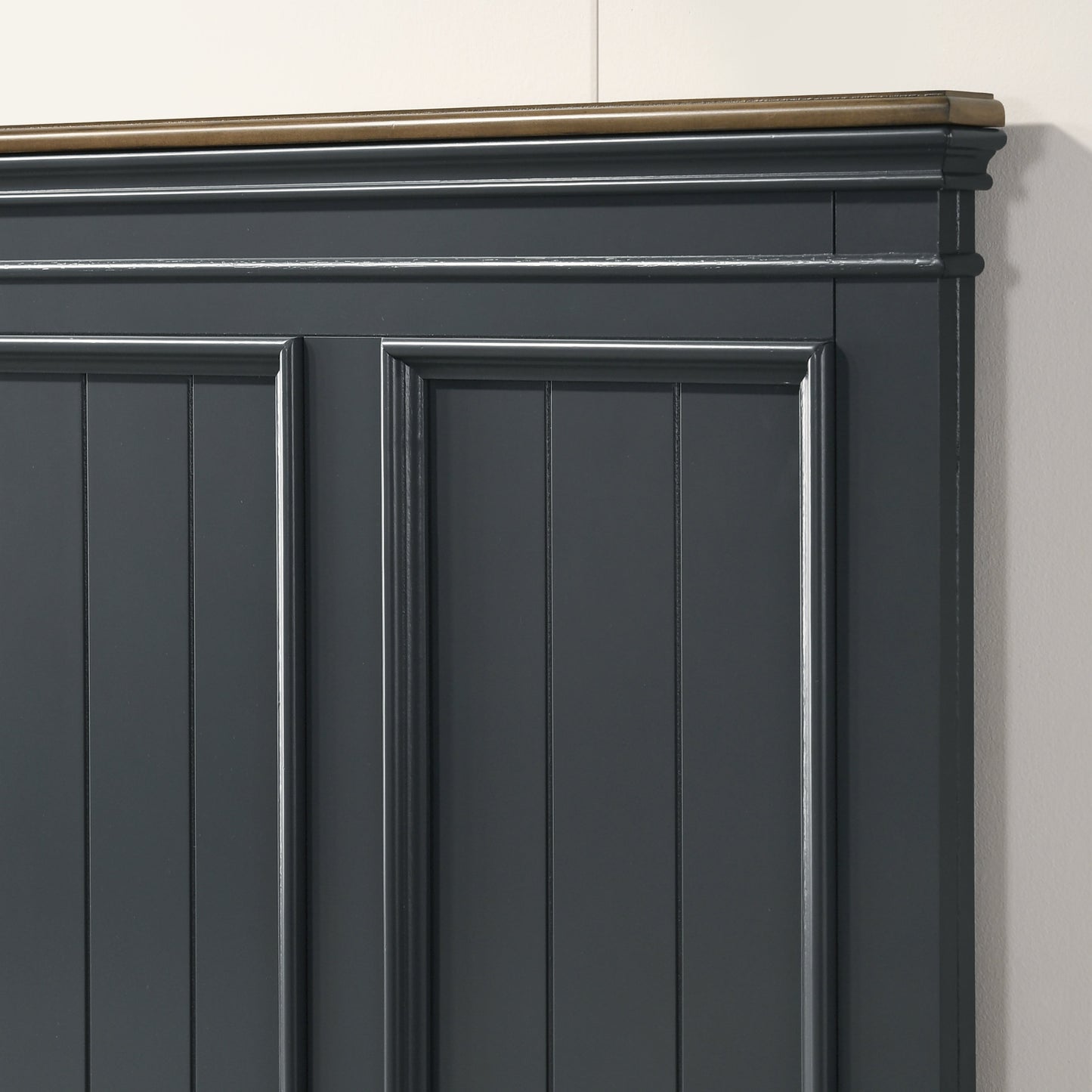 Roundhill Furniture Clelane Wood Bedroom Set with Shiplap Panel Bedroom Collection, Slate Blue