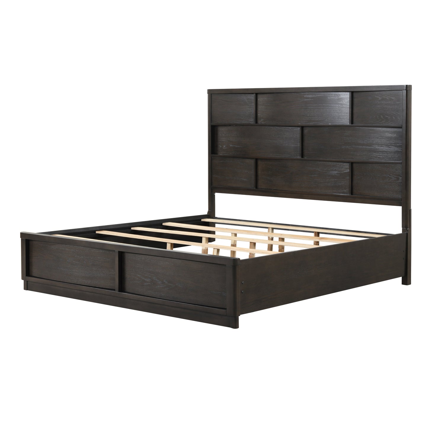 Belani Wood Panel Bed, Espresso