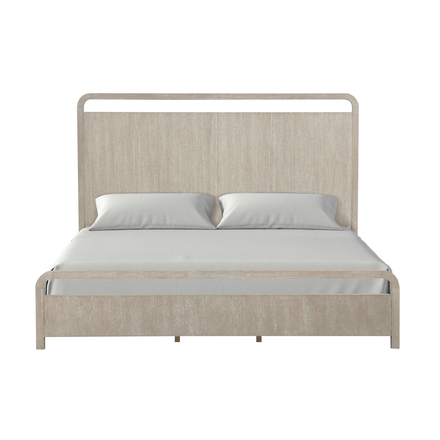 Roundhill Furniture Tavari Wood Panel Bed, Light Gray Finish