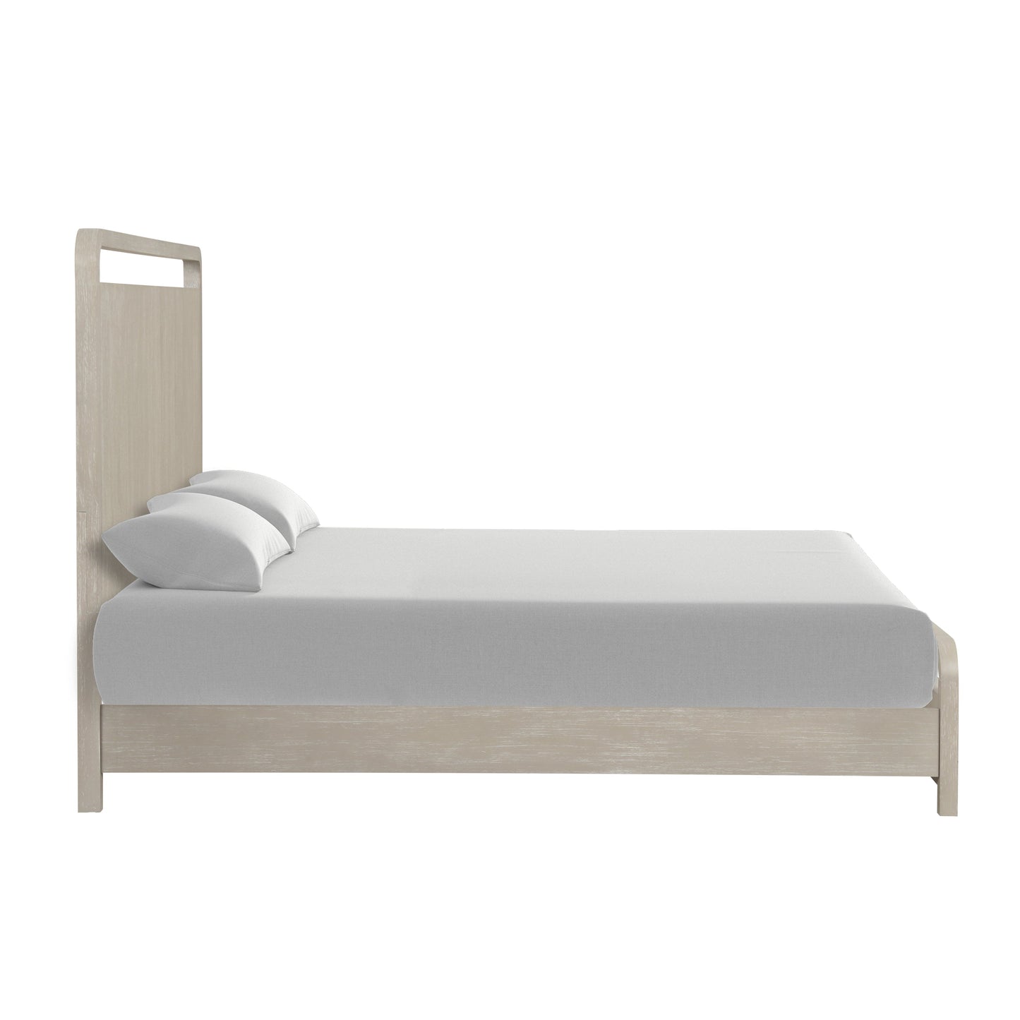 Roundhill Furniture Tavari Wood Panel Bed, Light Gray Finish
