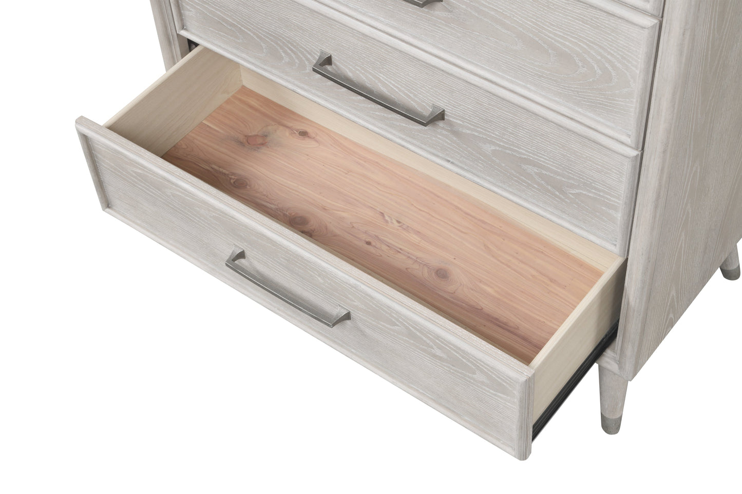 Roundhill Furniture Seluna 5-Drawer Bedroom Chest, Gray Oak Finish