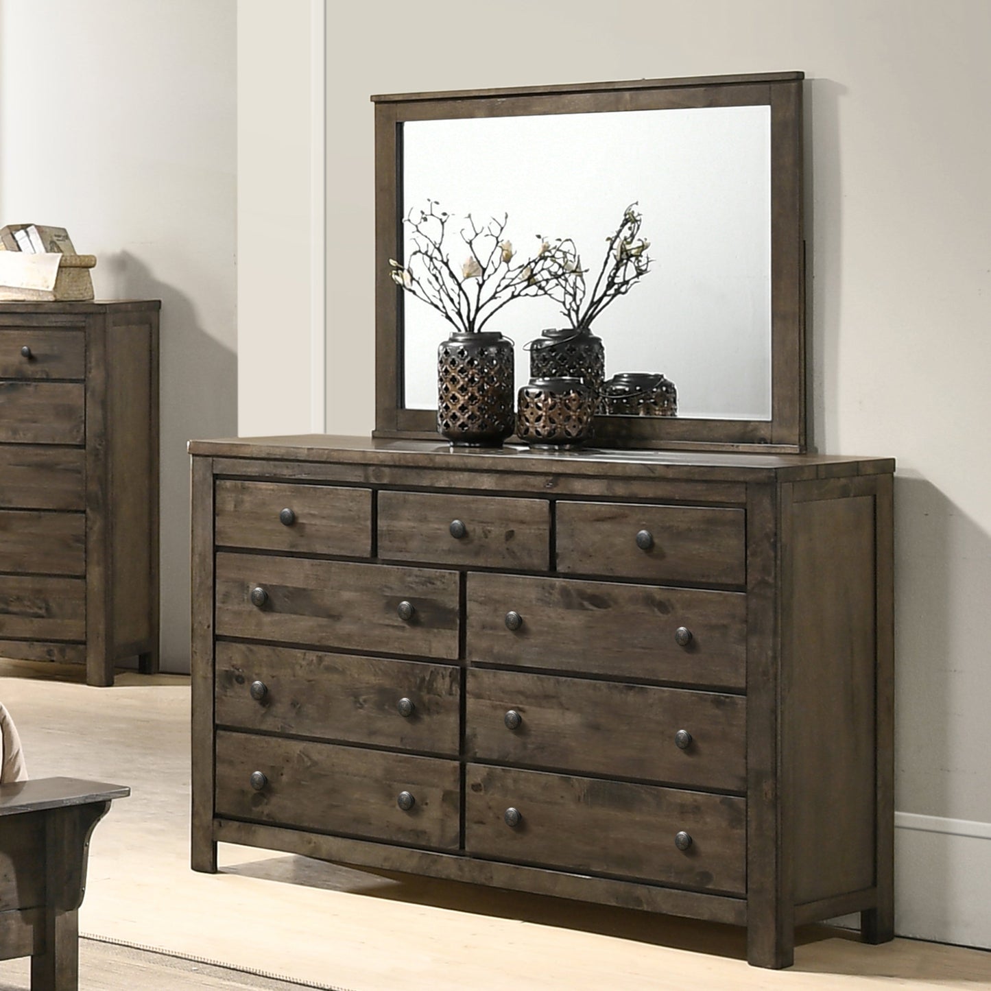 Pavita Rustic Sleigh Bed Collection