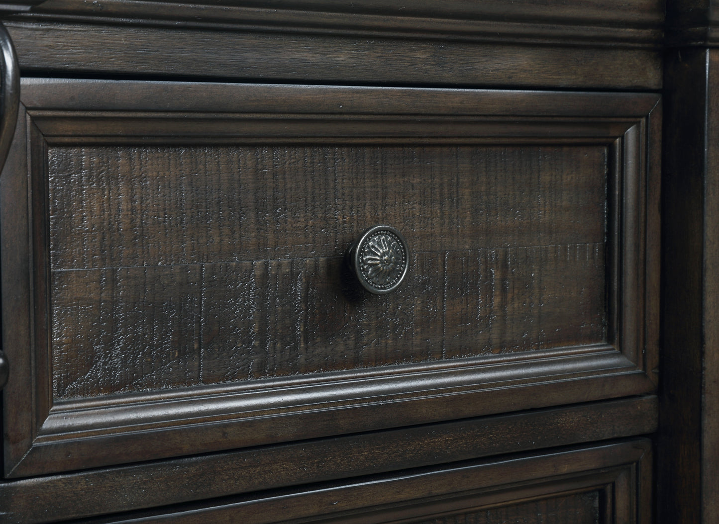 Farson Distressed Dark Walnut Finish Dresser with Door