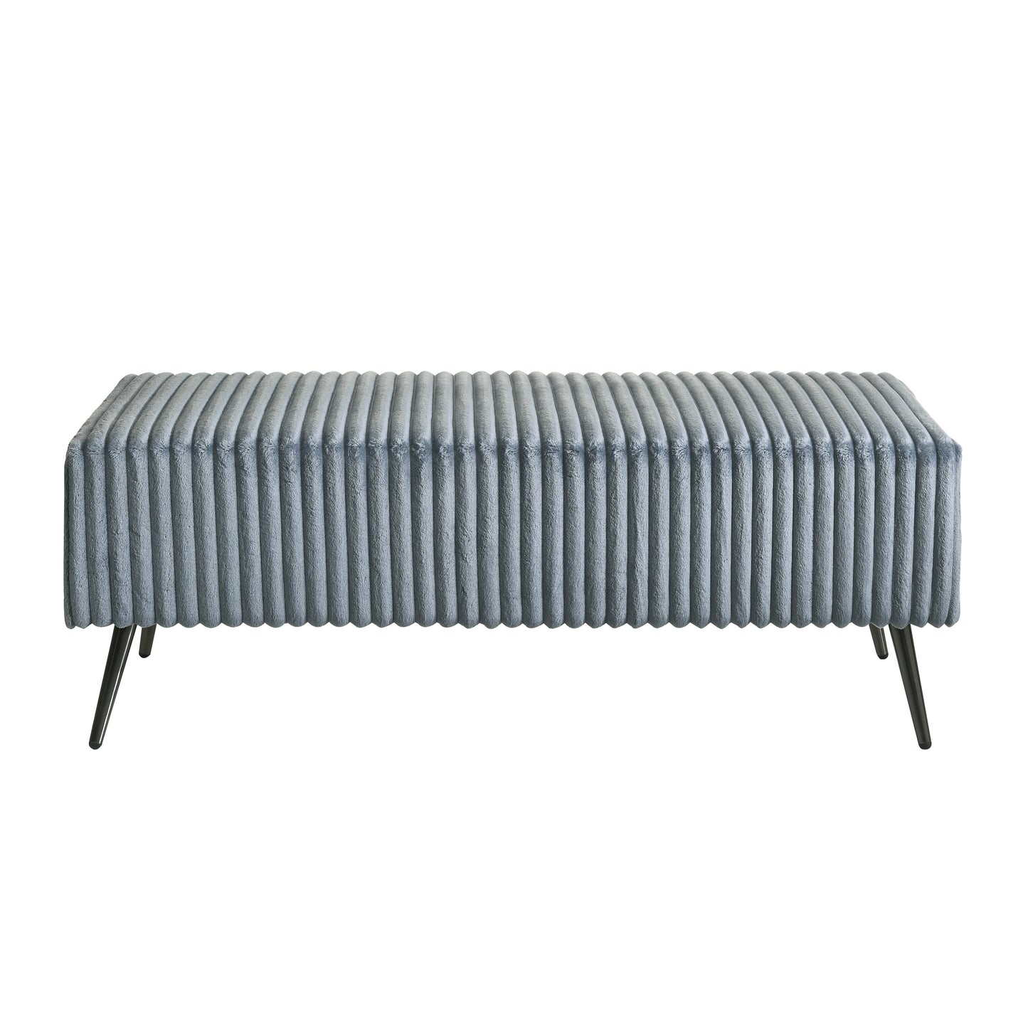 Roundhill Furniture Mavela Wide-wale Corduroy Upholstery Panel Bed with 2 Nightstands and Bench