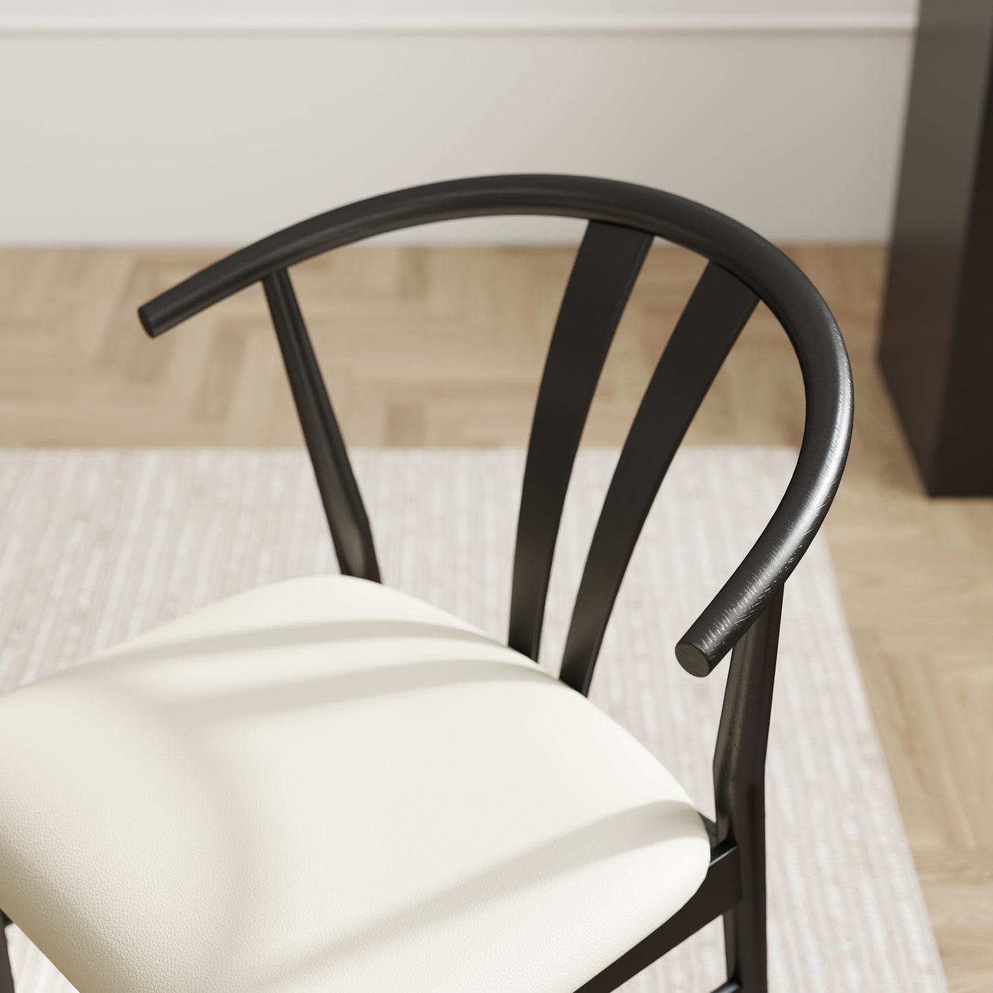 Roundhill Furniture Lavin Wishbone Dining Chairs, Set of 2