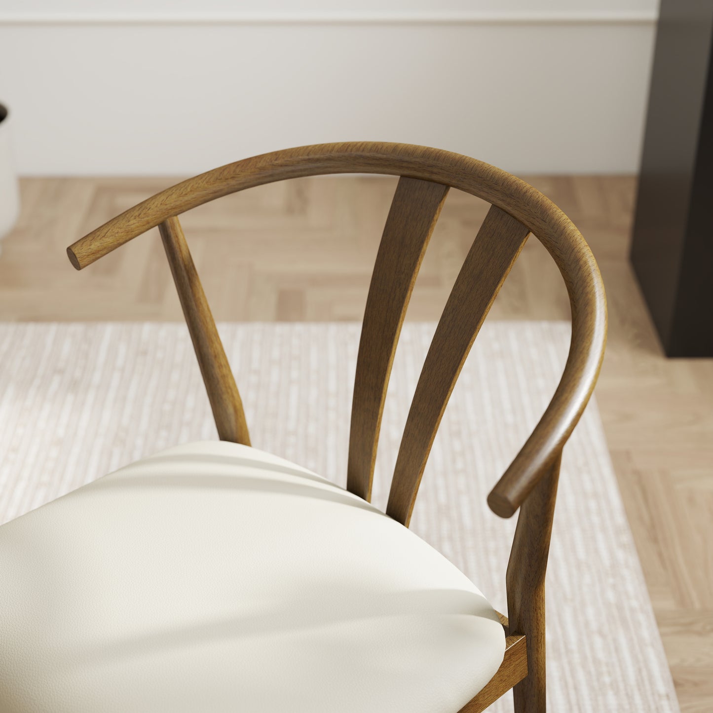 Roundhill Furniture Lavin Wishbone Dining Chairs, Set of 2