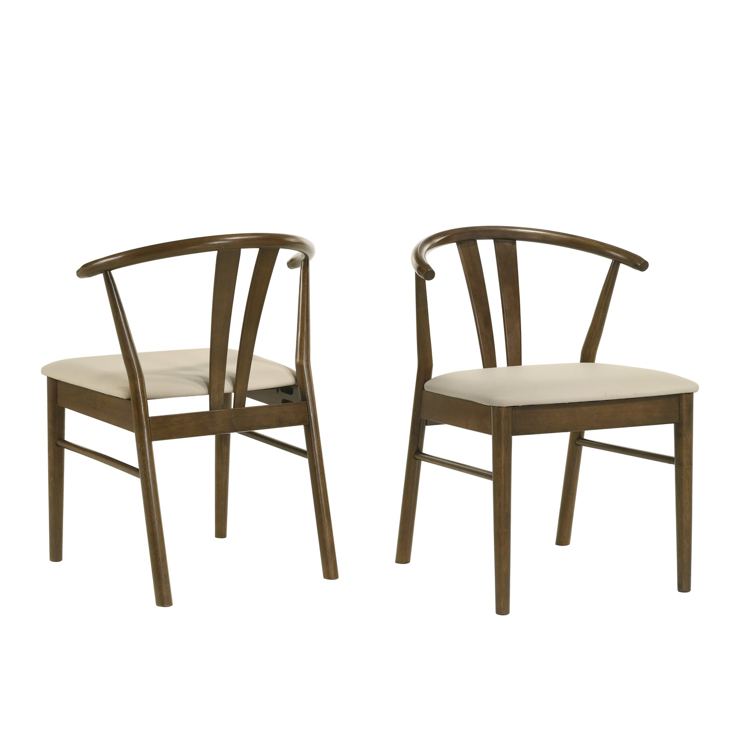 Roundhill Furniture Lavin Wishbone Dining Chairs, Set of 2