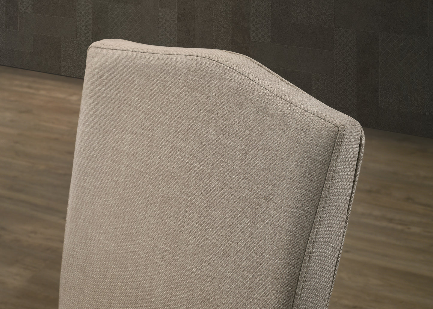 Roundhill Furniture Breda Upholstered Nailhead Dining Chair, Antique Gray Finish, Set of 2