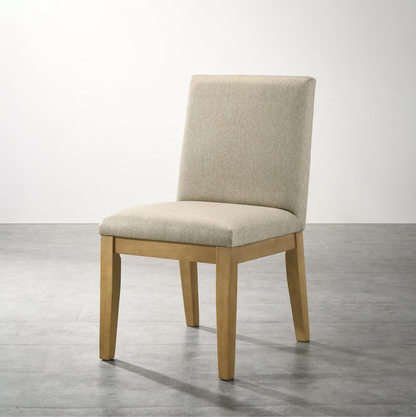 Roundhill Furniture Rocco Contemporary Solid Wood Dining Chairs, Beige, Set of 2