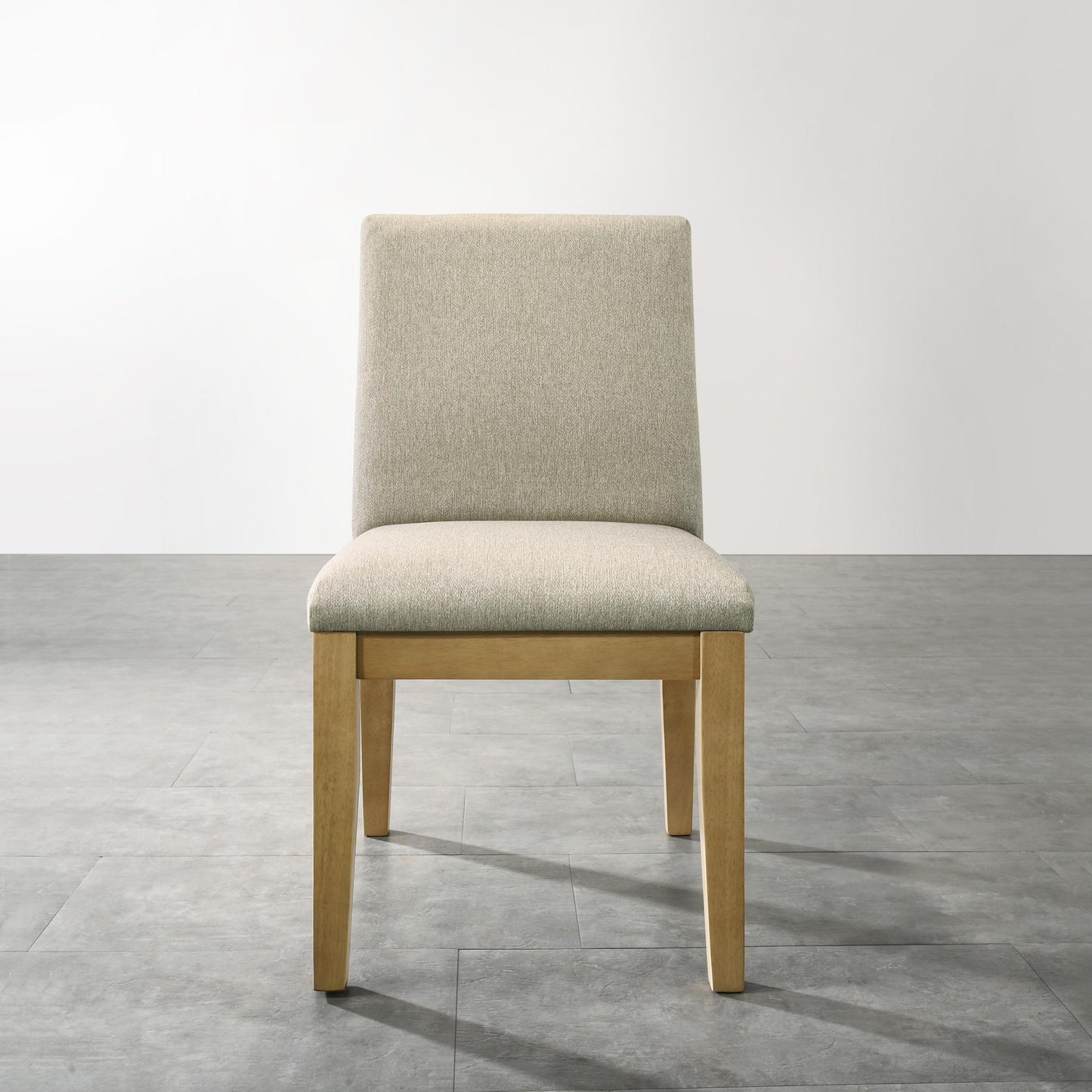 Roundhill Furniture Rocco Contemporary Solid Wood Dining Chairs, Beige, Set of 2