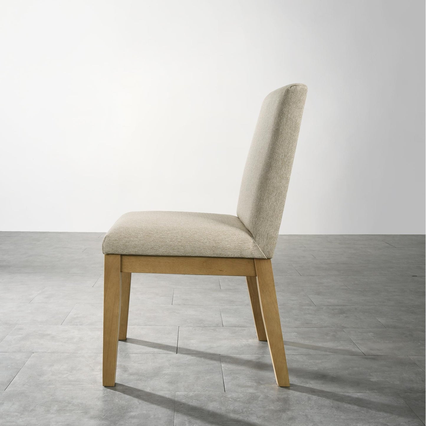Roundhill Furniture Rocco Contemporary Solid Wood Dining Chairs, Beige, Set of 2
