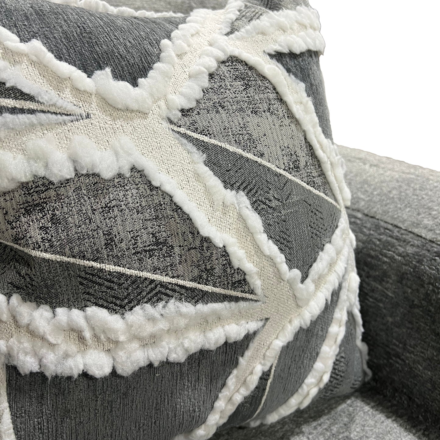 Roundhill Furniture Arden Living Room L-Shaped Convertible Sofa Chaise, Posh Gray