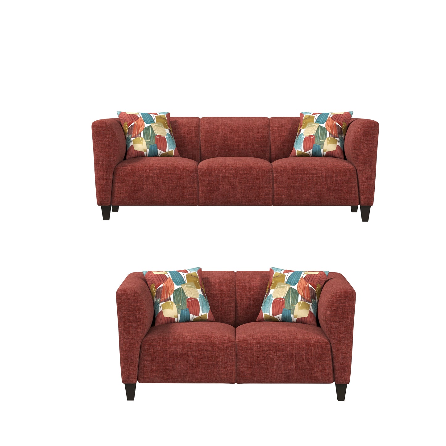 Roundhill Furniture Della Upholstered Living Room Collection, Sofa and Loveseat