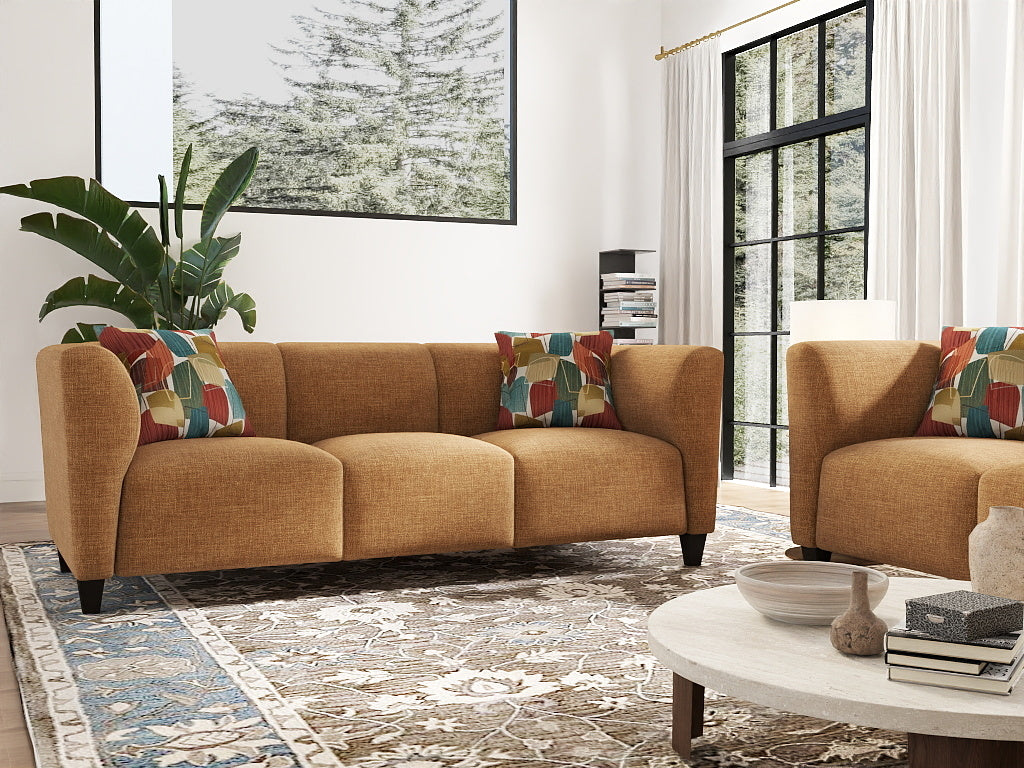 Roundhill Furniture Della Upholstered Living Room Collection, Sofa and Loveseat