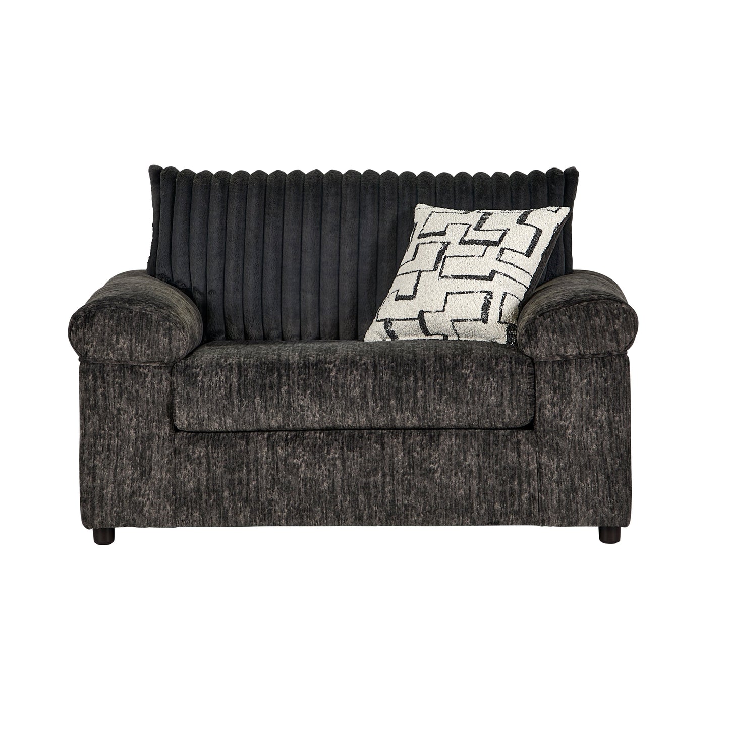 Roundhill Furniture Nason Wide Wale Corduroy Cuddle Chair and Ottoman Set