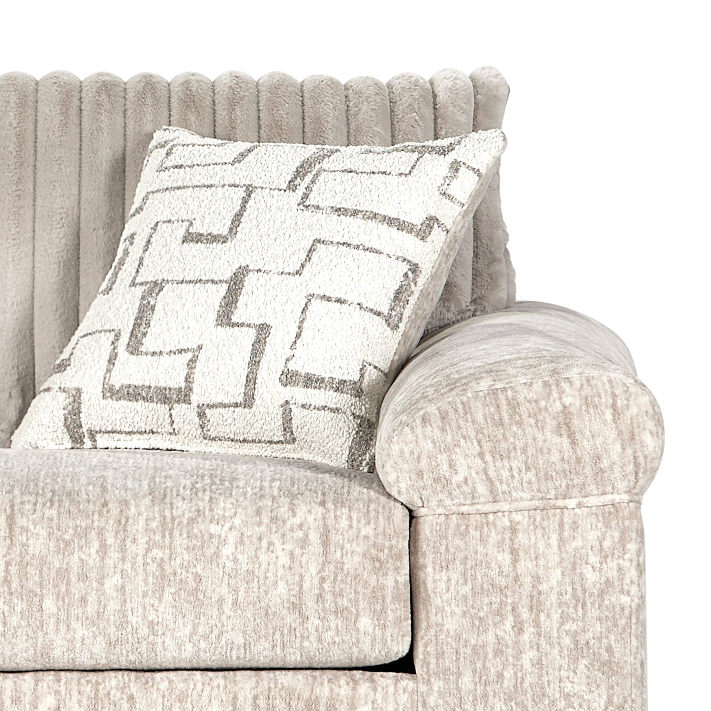 Roundhill Furniture Nason Wide Wale Corduroy Cuddle Chair and Ottoman Set
