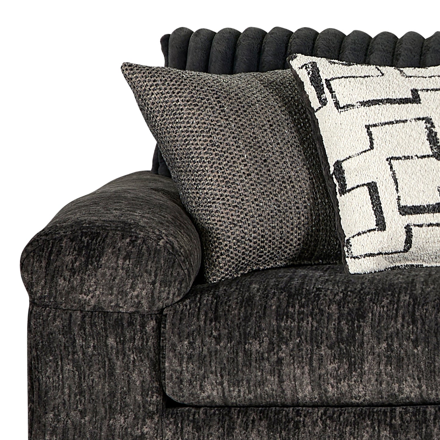 Roundhill Furniture Nason Wide Wale Corduroy Sectional Sofa Chaise Collection