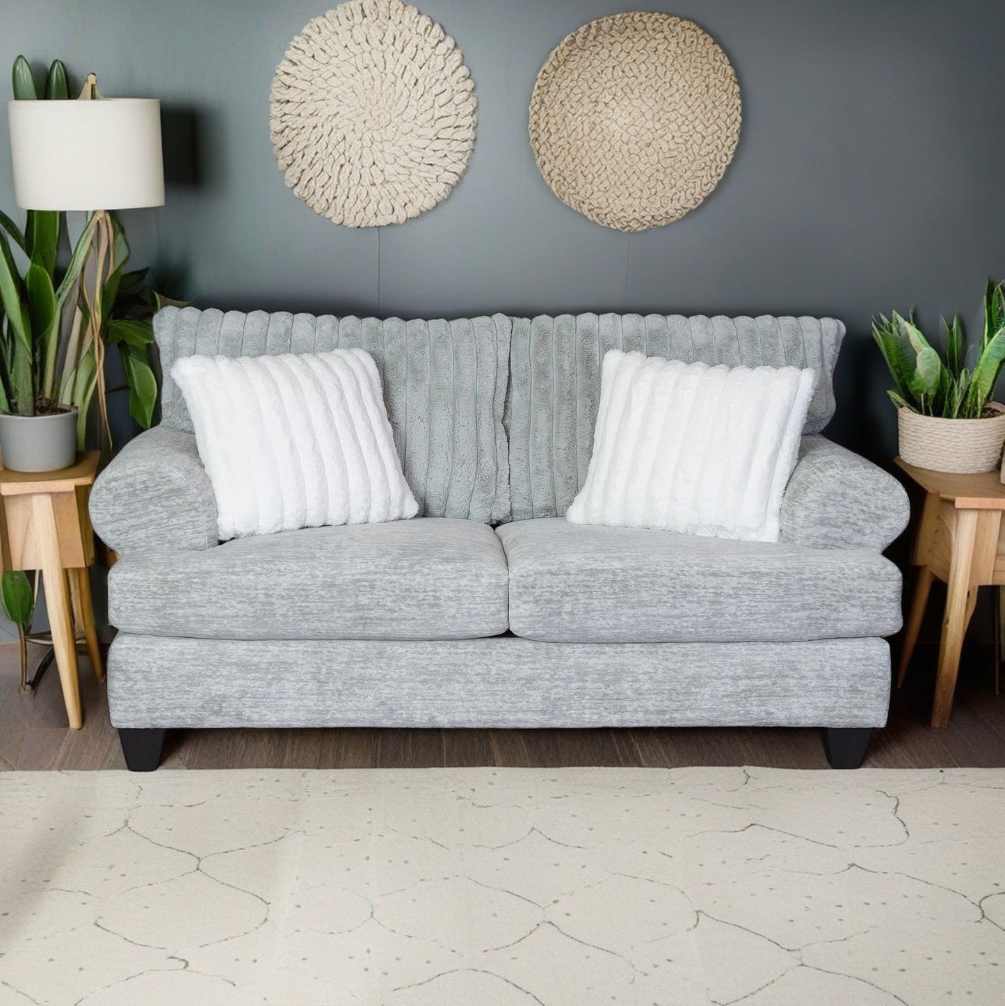 Oasis Living Room Collection, Sofa and Loveseat, Galactic Oyster