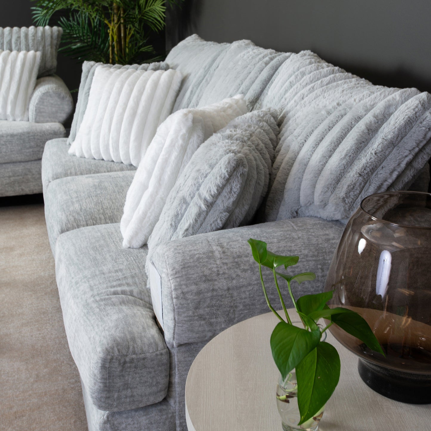 Oasis Living Room Collection, Sofa and Loveseat, Galactic Oyster
