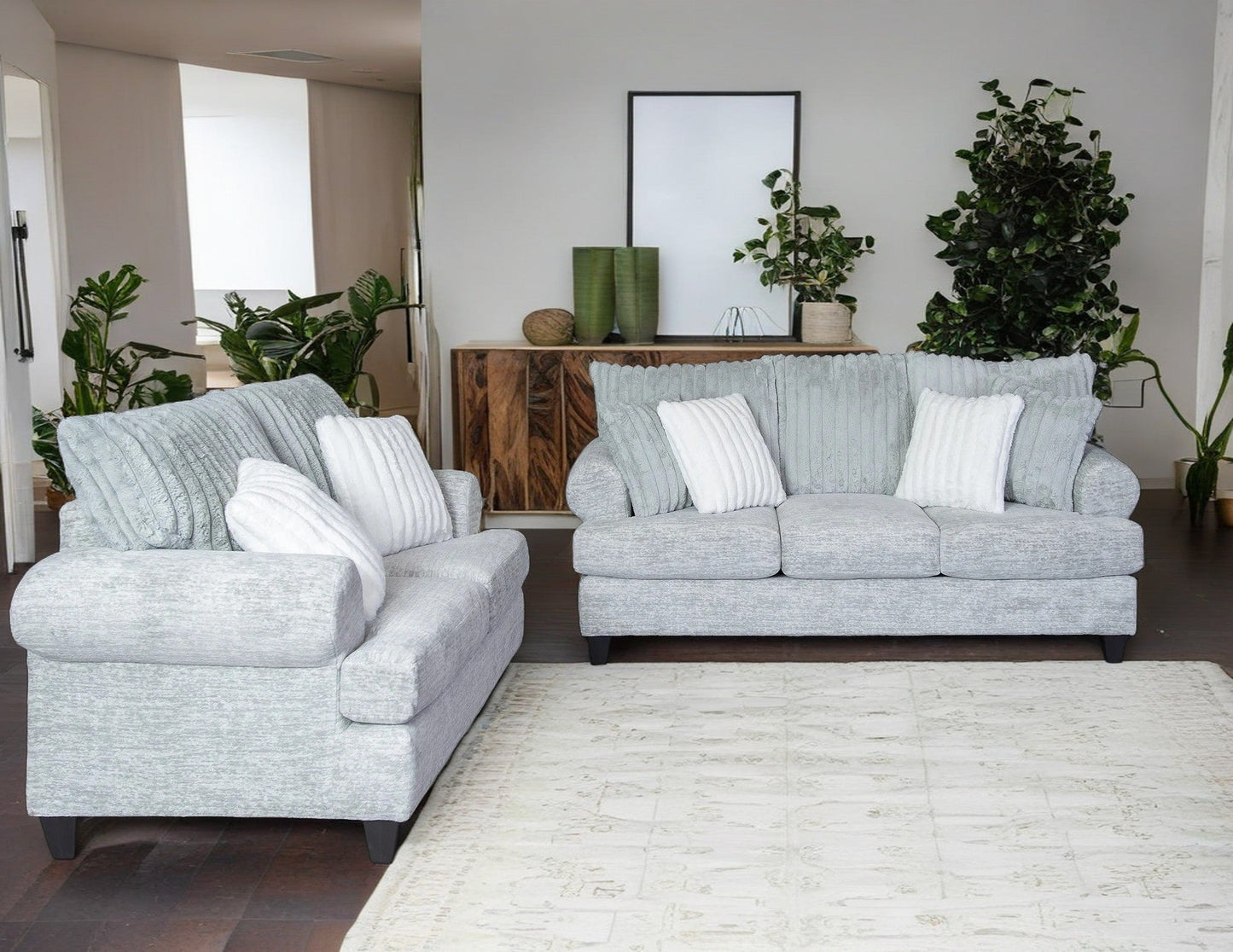 Oasis Living Room Collection, Sofa and Loveseat, Galactic Oyster