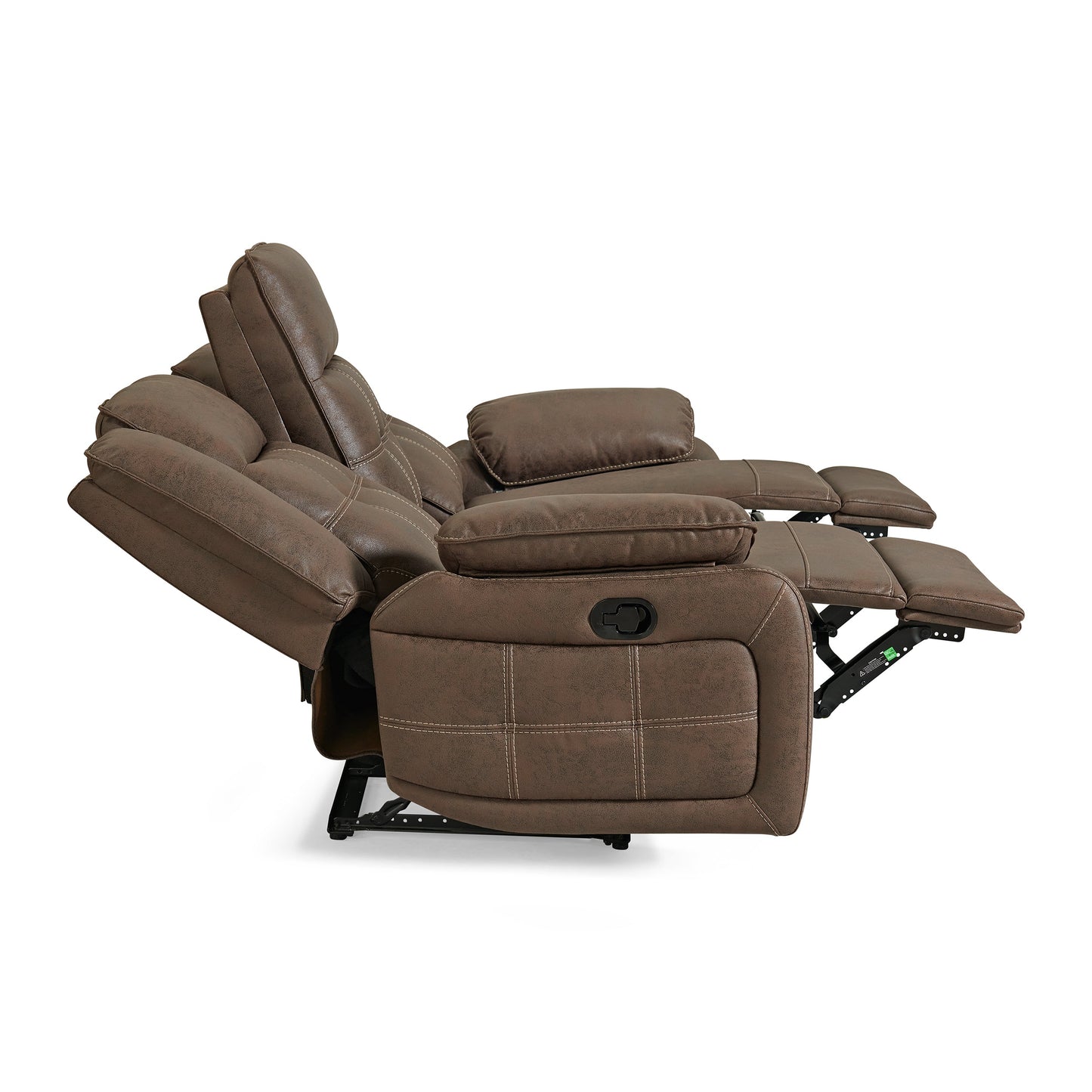 Lesley Transitional Manual Reclining Sofa, Brown