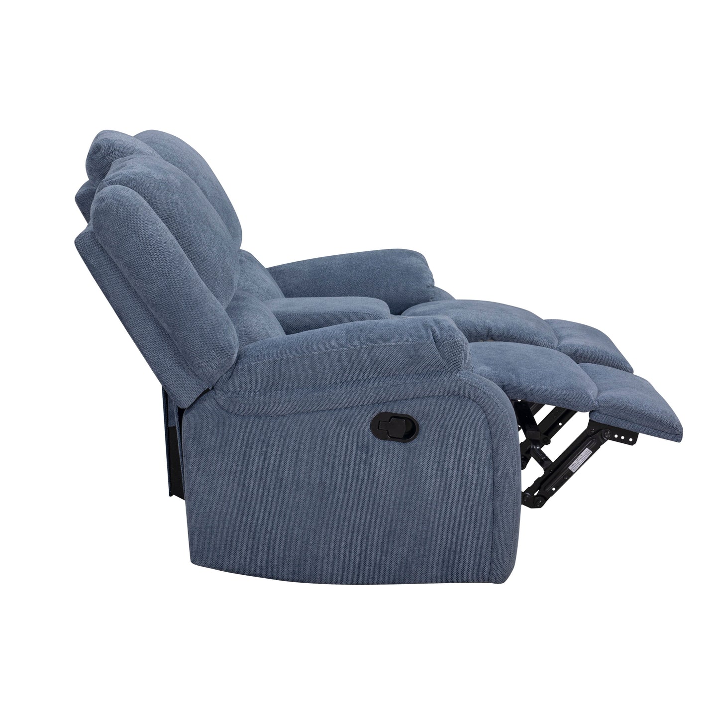 Roundhill Furniture Blitz Transitional Manual Reclining Loveseat, with Cup holders