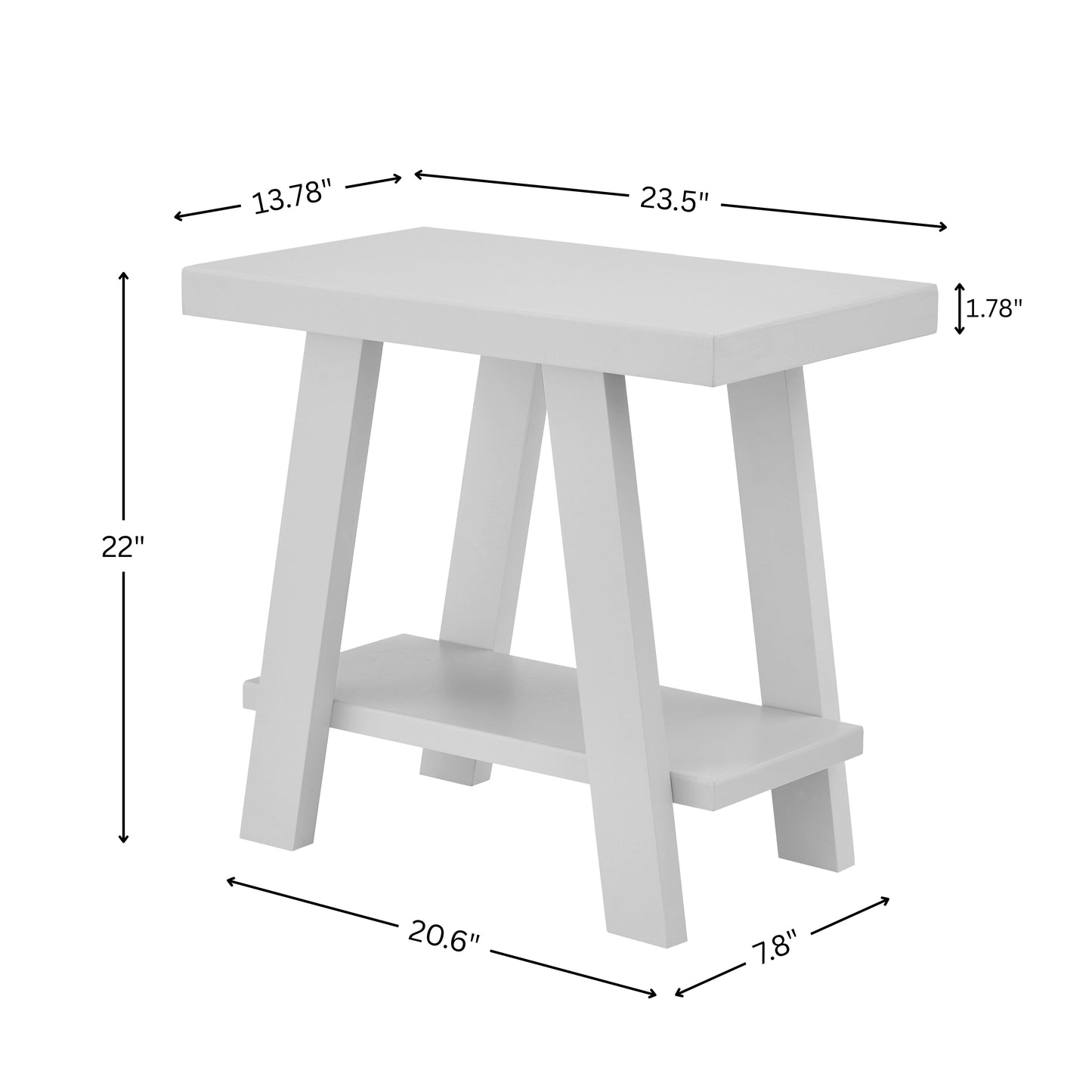 Roundhill Furniture Athens Contemporary Wood Shelf Side Table