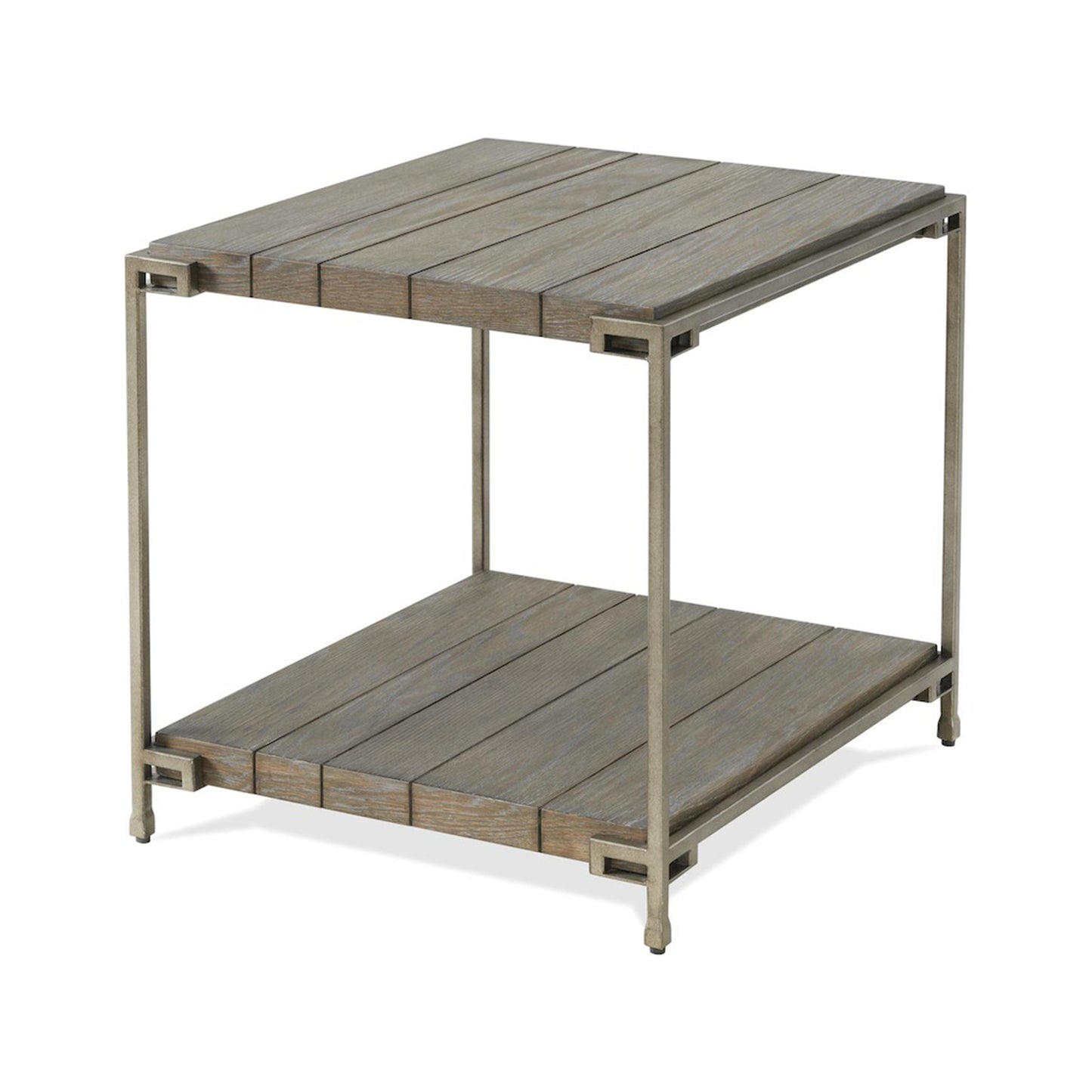 Roundhill Furniture Corbeta 3-Piece Metal Frame Wood Living Room Coffee Table and 2 End Tables Set, Aged Graphite
