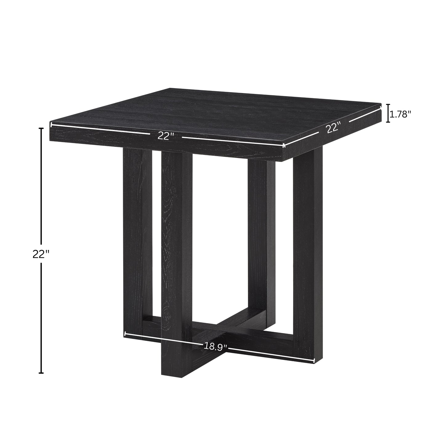 Roundhill Furniture Luno 3-Piece Coffee Table Set, Coffee Table and Two End Tables