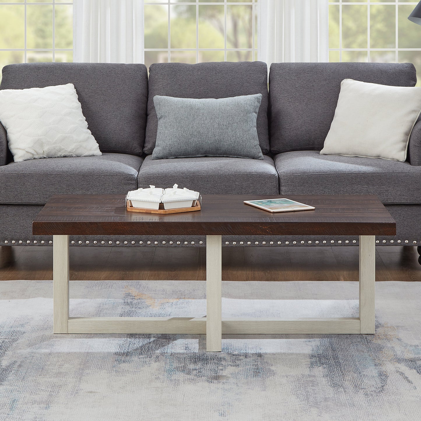 Roundhill Furniture Luno Contemporary Coffee Table