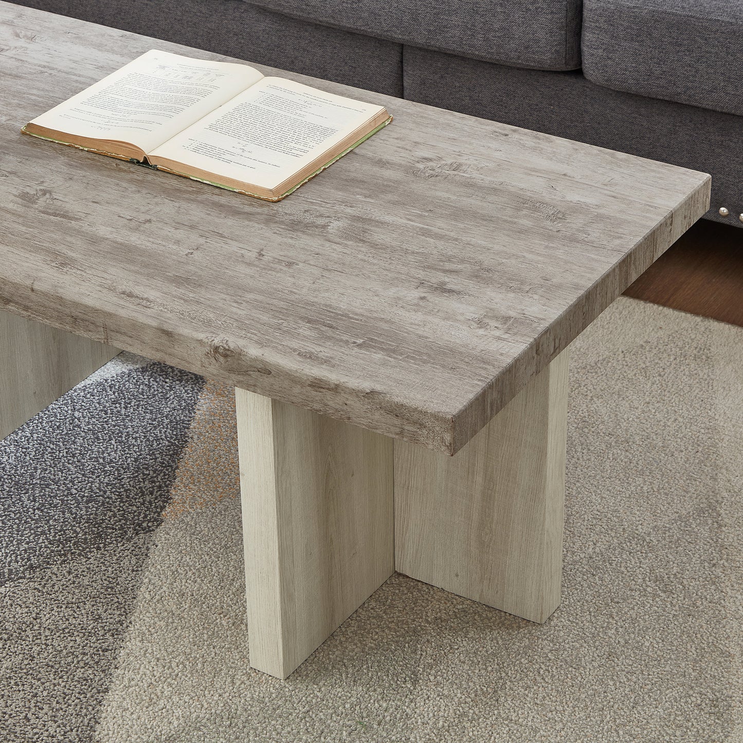 Roundhill Furniture Mchome 3-Piece Coffee Table Set, Coffee Table and Two End Tables