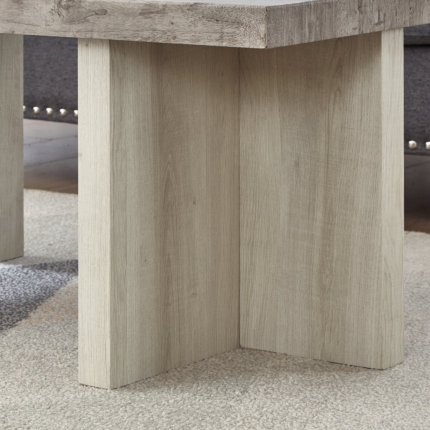 Roundhill Furniture Mchome 3-Piece Coffee Table Set, Coffee Table and Two End Tables