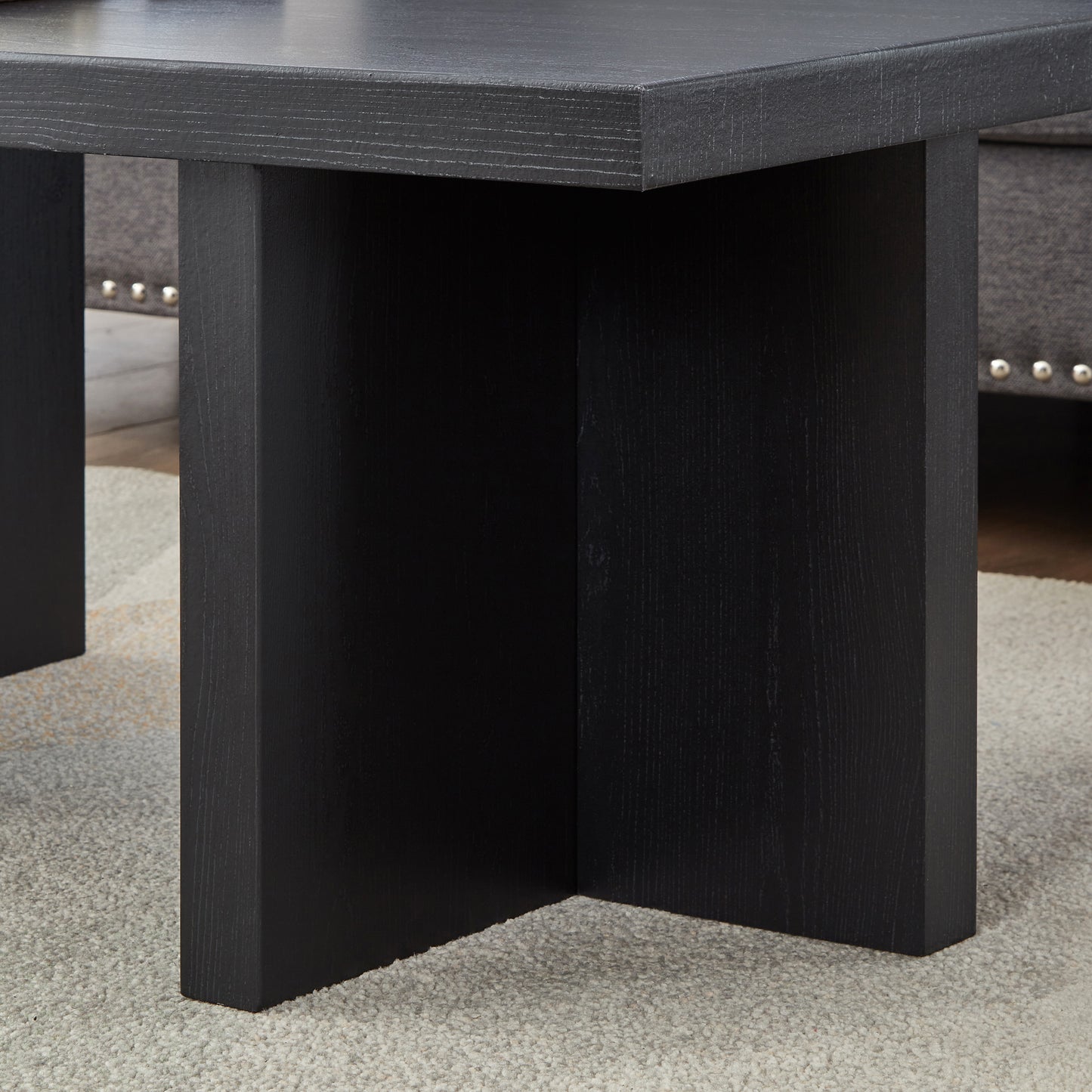 Roundhill Furniture Mchome 3-Piece Coffee Table Set, Coffee Table and Two End Tables