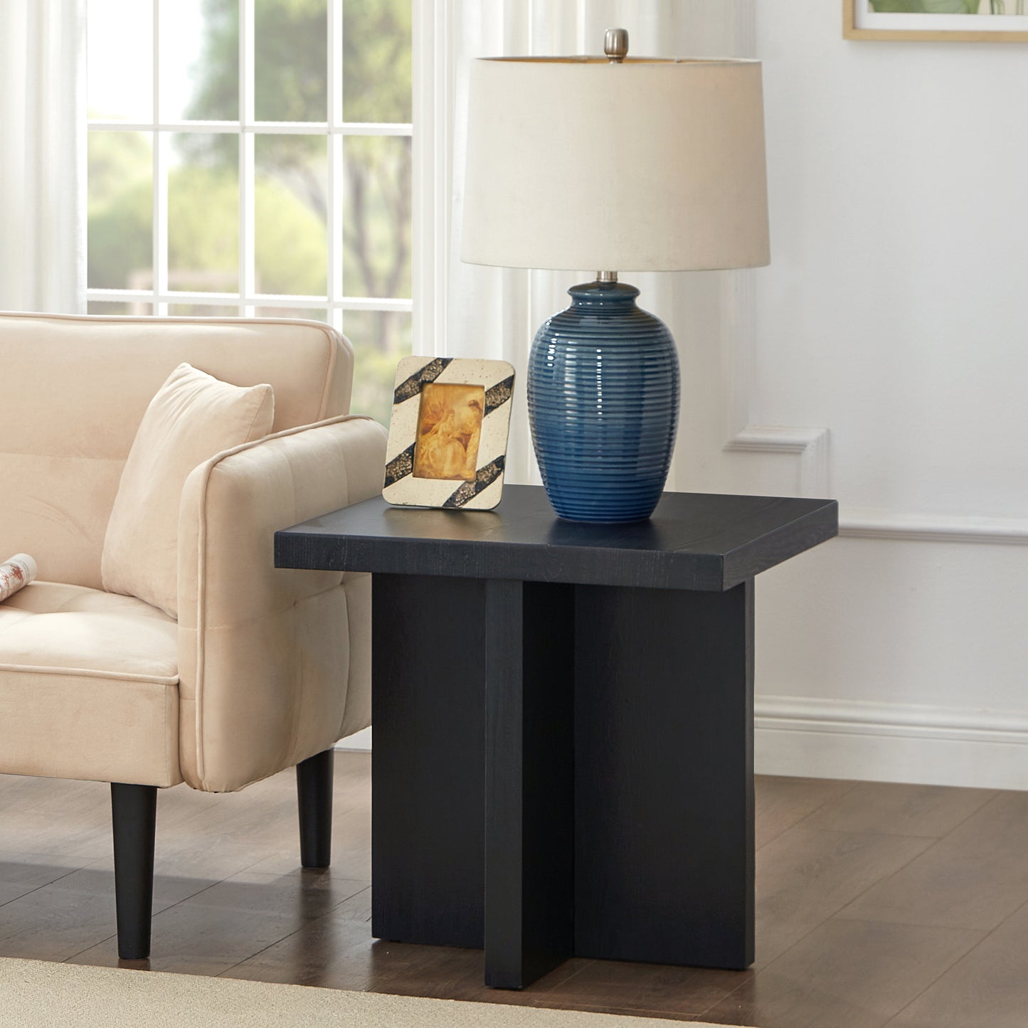Roundhill Furniture Mchome 3-Piece Coffee Table Set, Coffee Table and Two End Tables