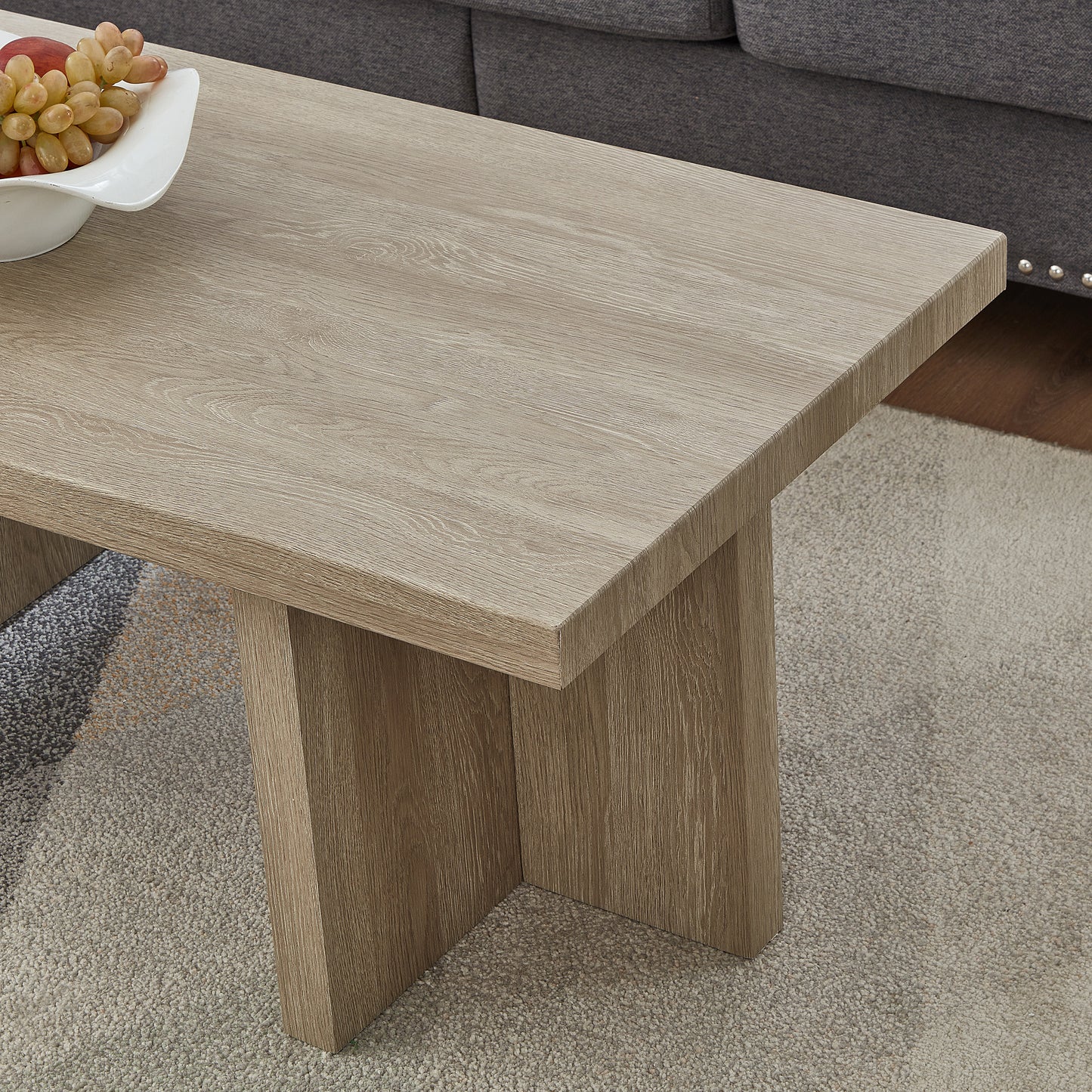 Roundhill Furniture Mchome 3-Piece Coffee Table Set, Coffee Table and Two End Tables