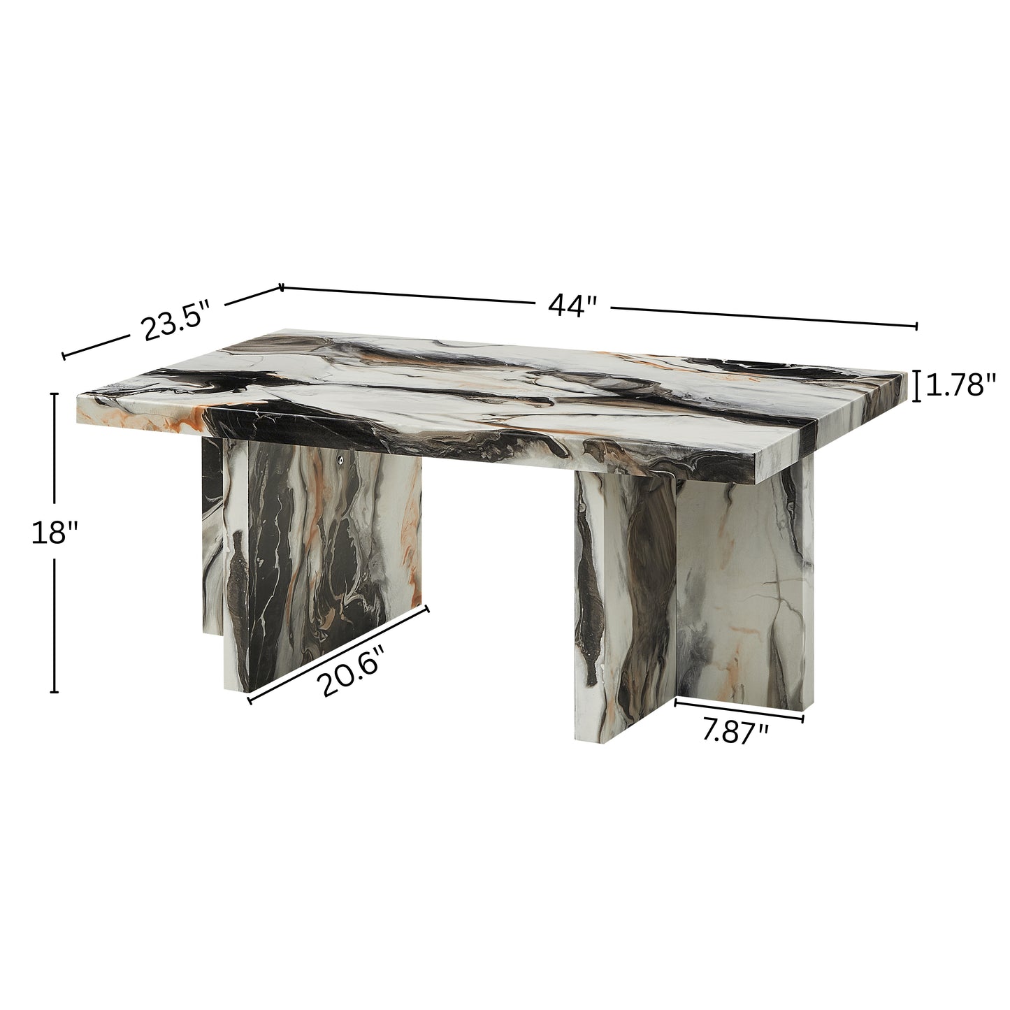 Roundhill Furniture Mchome Contemporary Coffee Table