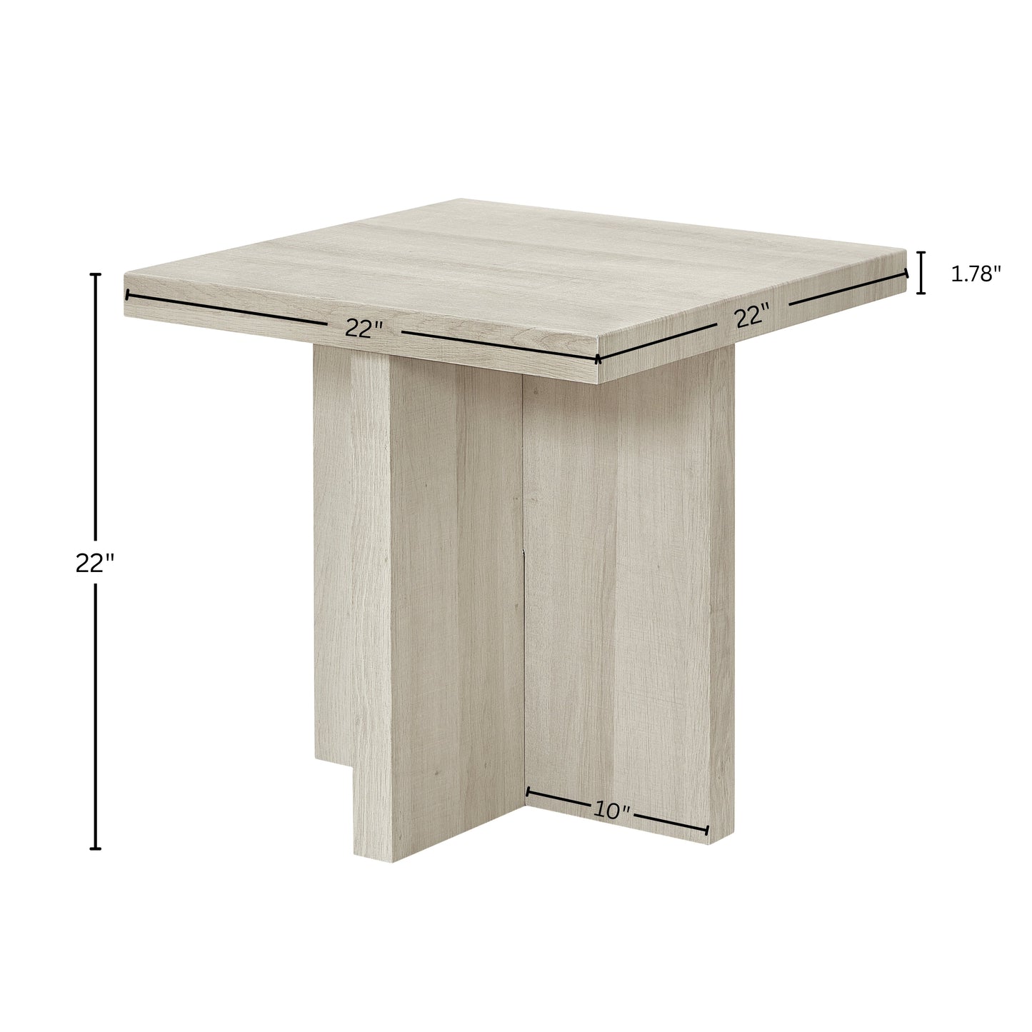 Roundhill Furniture Mchome Square End Table, Nightstand